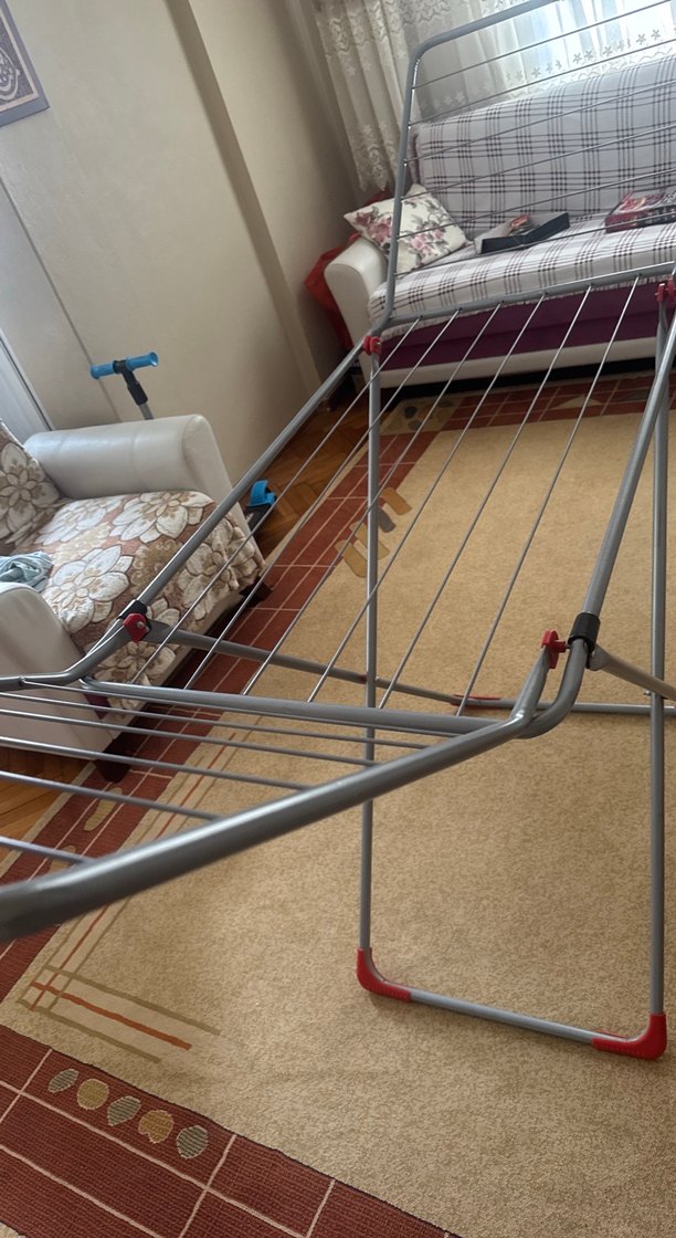 Gri Katlanabilir Metal Kurutmalık - Görsel 2