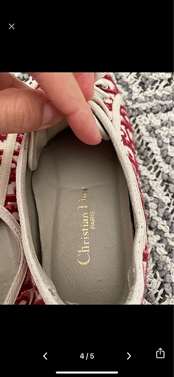 39 Beden bordo Renk Christian dior bordo krem orjinal ayakkabı