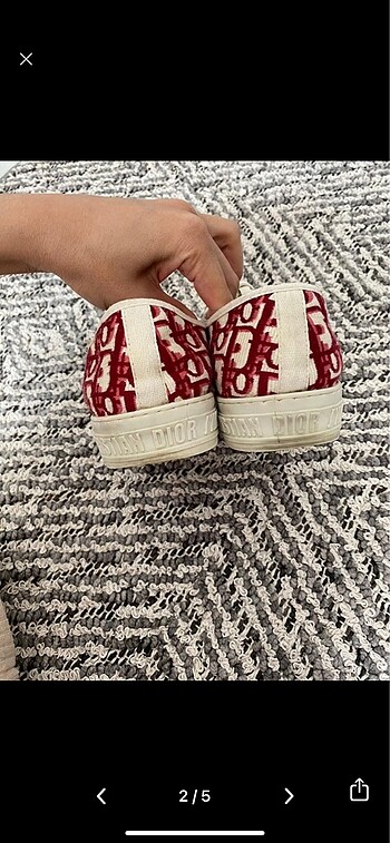 Dior Christian dior bordo krem orjinal ayakkabı