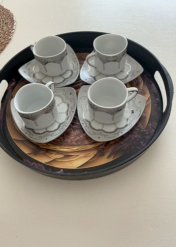 Cooker kahve takımı ve tepsi