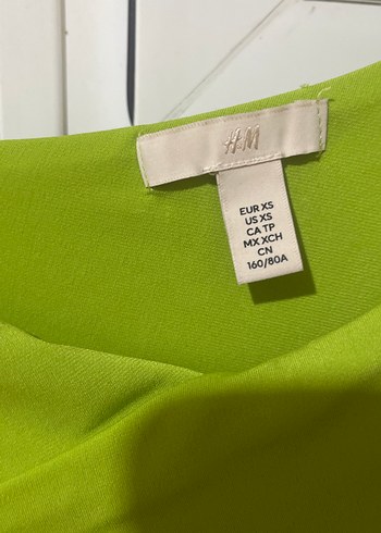 H&M Home Yeşil Drapeli Uzun Abiye Elbise
