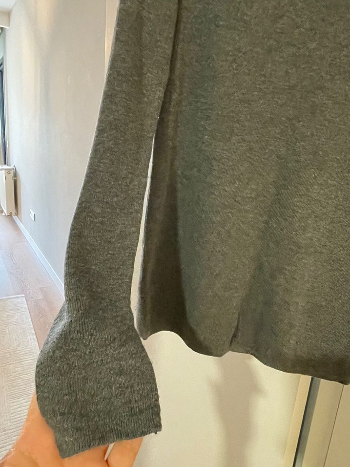 ZaraGri Drapeli Uzun Hamile Kıyafeti - Görsel 2