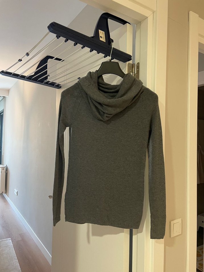 ZaraGri Drapeli Uzun Hamile Kıyafeti - Görsel 3