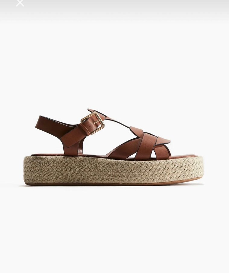 Bej Deri Tokalı Dolgu Topuklu Kadın Espadril - Görsel 3