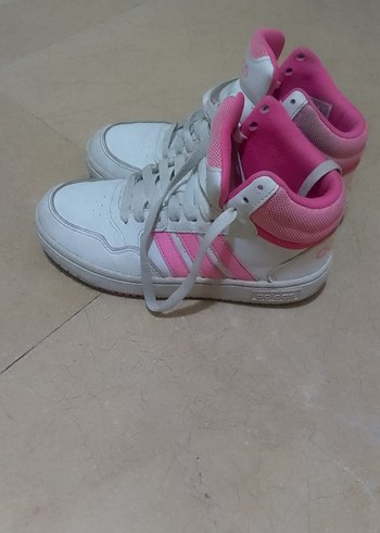 Beyaz Bağcıklı Kız Çocuk Sneaker - Görsel 2