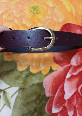 Bordo Suni Deri Tokalı Kadın Kemer - Görsel 3