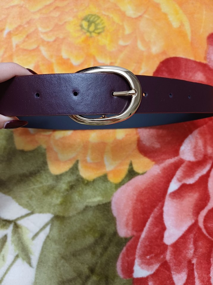 Bordo Suni Deri Tokalı Kadın Kemer - Görsel 3