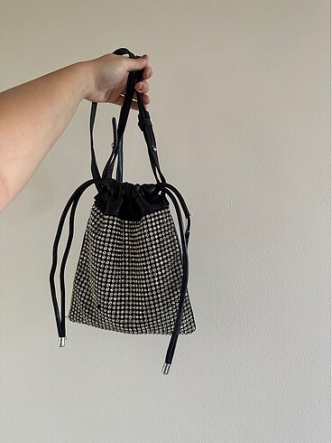 Alexander Wang Alexander Wang Siyah Deri Taşlı Çanta