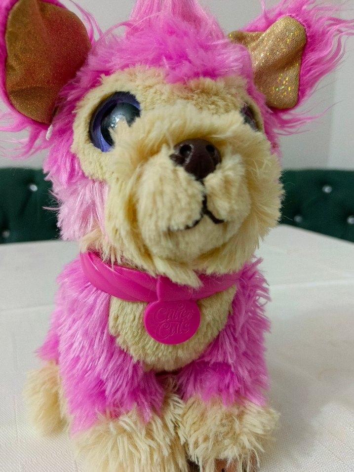 Pembe Renkli Peluş Oyuncak Köpek - Görsel 2