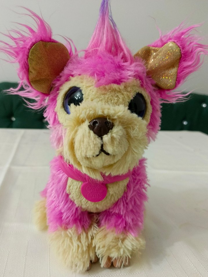 Pembe Renkli Peluş Oyuncak Köpek - Görsel 3