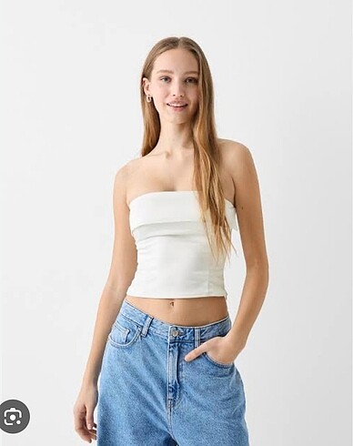 Bershka Saten Bluz