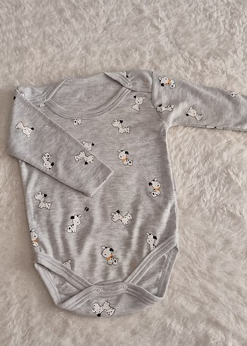 Uzun Kollu Gri Bebek Body - Görsel 2