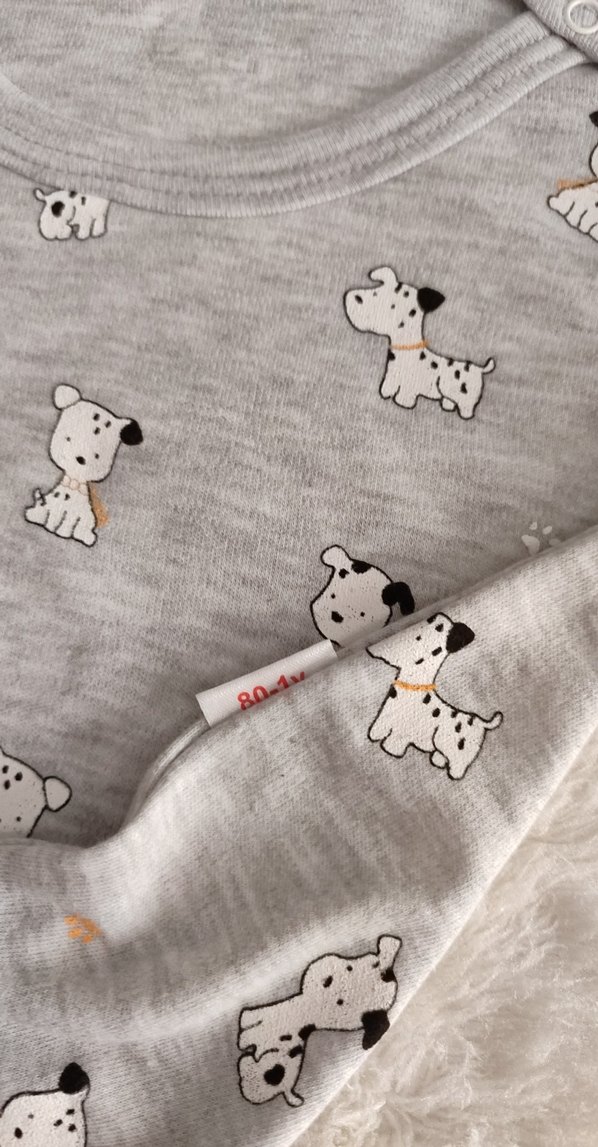 Uzun Kollu Gri Bebek Body - Görsel 4