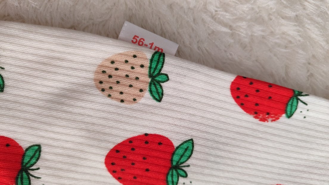 Çilek baskılı Kız tulum - Görsel 5