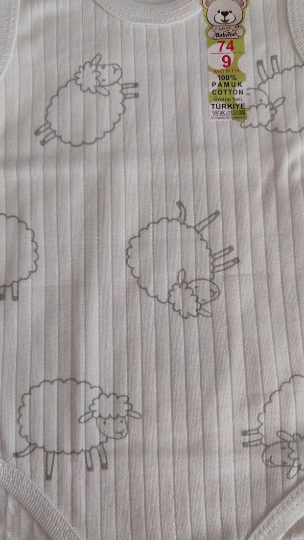 unisex kuzu baskılı zıbın - Görsel 2