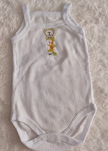 Beyaz dal askılı kız bebek zıbın