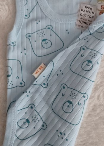 Mavi Baskılı Erkek Bebek zıbın - Görsel 5