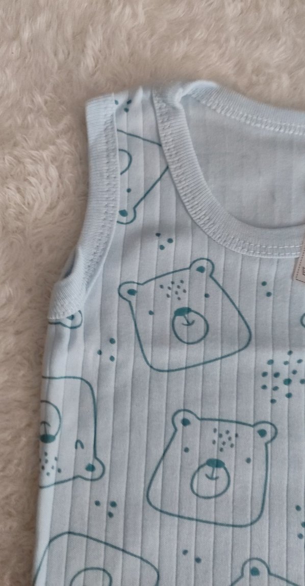 Mavi Baskılı Erkek Bebek zıbın - Görsel 4