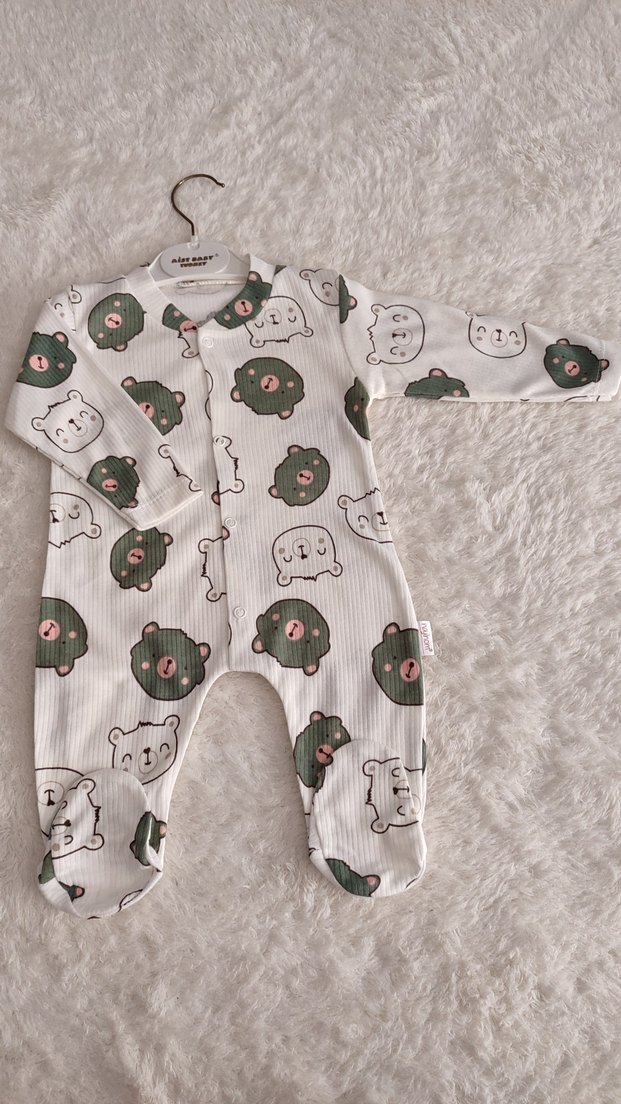 Uzun Kollu Baskılı Bebek Tulum - Görsel 2