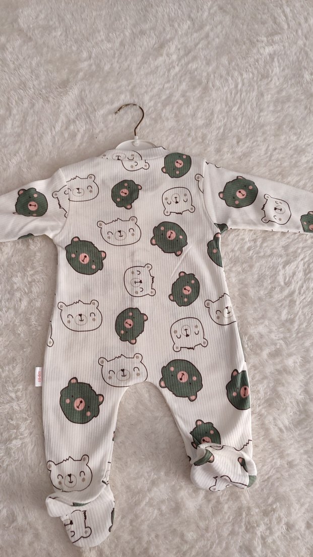 Uzun Kollu Baskılı Bebek Tulum - Görsel 3