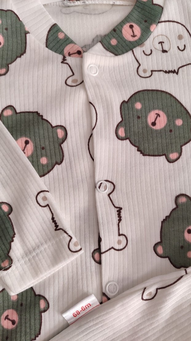 Uzun Kollu Baskılı Bebek Tulum - Görsel 5