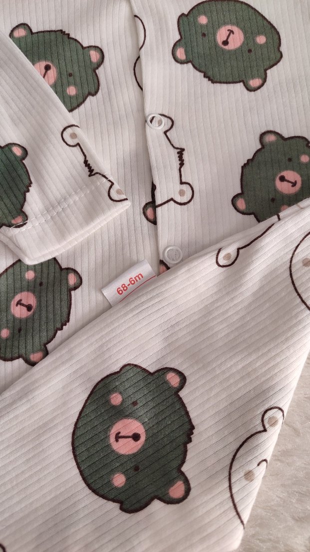 Uzun Kollu Baskılı Bebek Tulum - Görsel 4