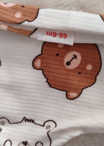 Uzun Kollu Ayı Desenli Bebek Tulum - Görsel 4