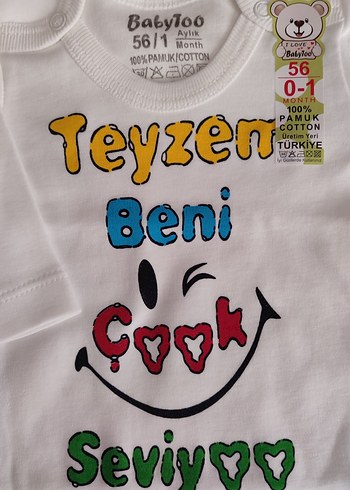 Diğer Renkli Baskılı Uzun Kollu Bebek Body