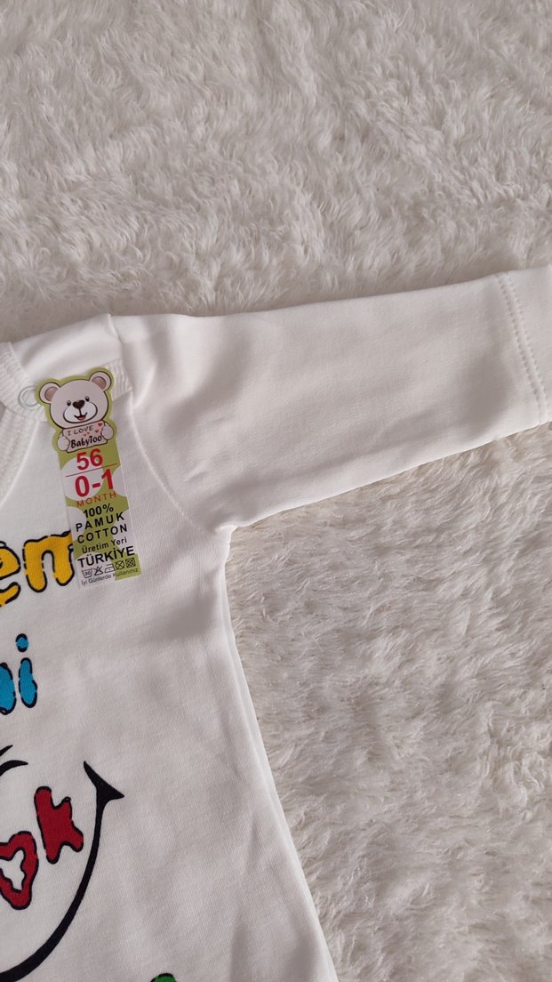 Renkli Baskılı Uzun Kollu Bebek Body - Görsel 5