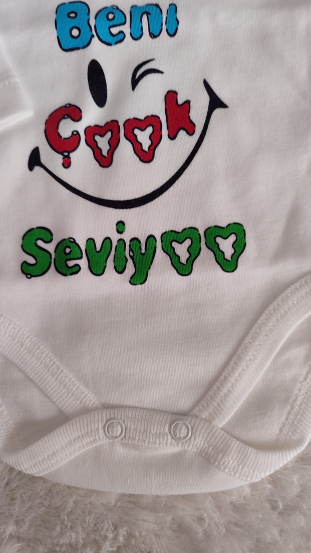 Renkli Baskılı Uzun Kollu Bebek Body - Görsel 4