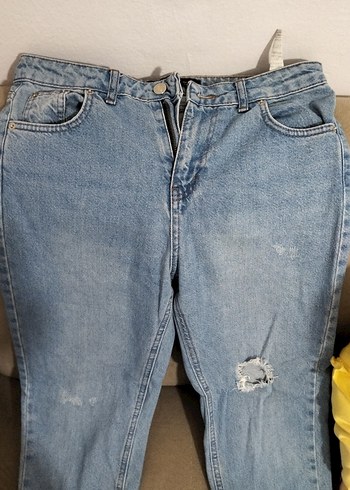 Diğer Kadın Mavi Midi Bol Paça Kot Pantolon