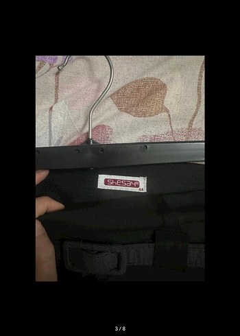l Beden Kemerli Siyah Mini Blazer