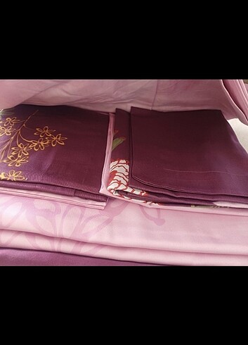 Beden mor Renk Linens pamuk saten