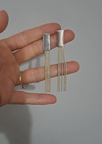 925 ayar gümüş, Püsküllü Küpe