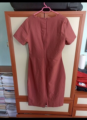 xl Beden pembe Renk Etiketli elbise