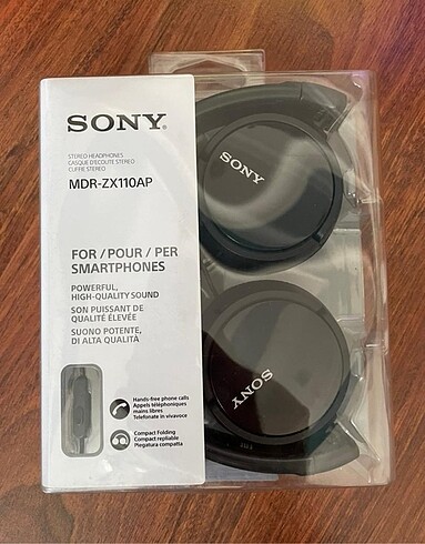 Sony MDR-ZX110AP Siyah Kulaküstü Mikrofonlu Kulaklık