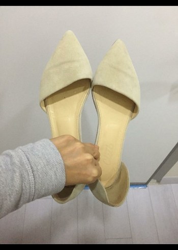 Beymen Beymen Bej Süet Stiletto tarzı babet Kadın Ayakkabı