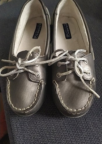 Gri unisex  Çocuk Der içi kürklü gibii Bağcıklı Ayakkabı. 33 no - Görsel 6