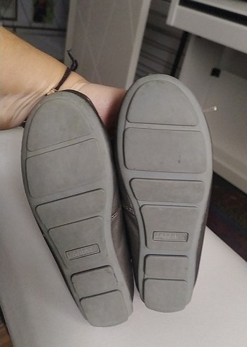 Gri unisex  Çocuk Der içi kürklü gibii Bağcıklı Ayakkabı. 33 no - Görsel 3