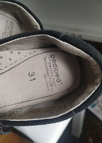 Kız Çocuk siyah süet 31 numara Gotik Tokalı Babet Ayakkabı - Görsel 4