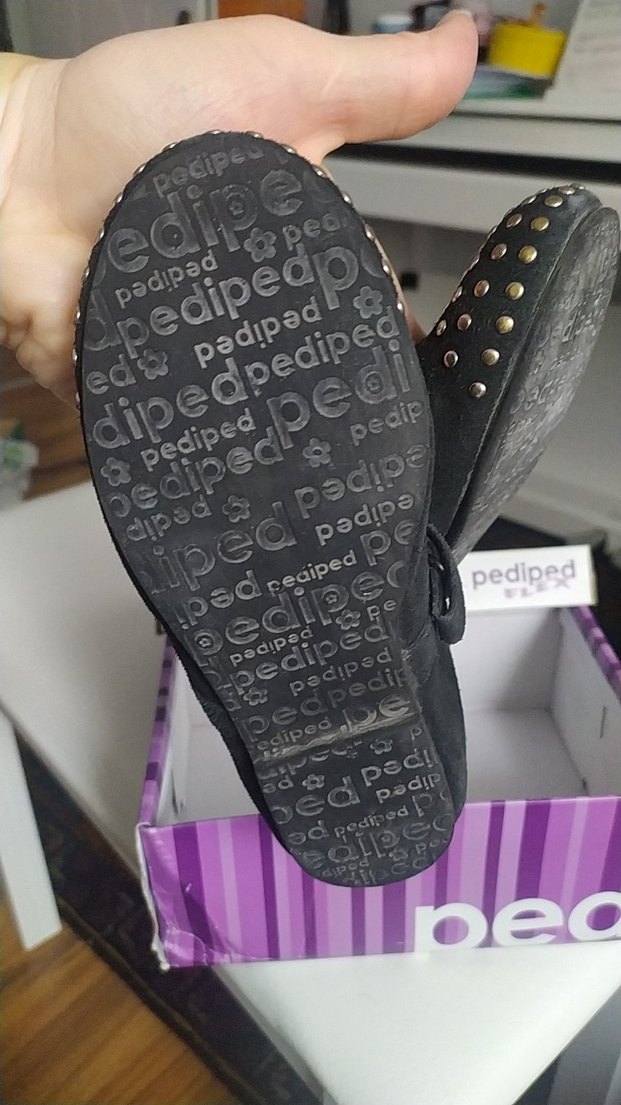 Kız Çocuk siyah süet 31 numara Gotik Tokalı Babet Ayakkabı - Görsel 3