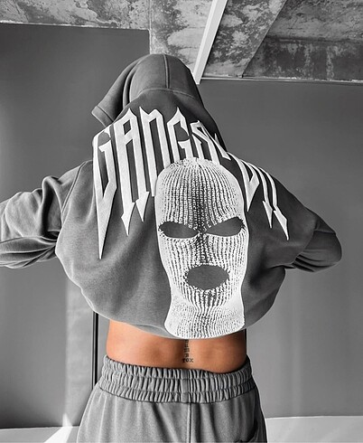 m Beden gri Renk Kapusonlu sweatshirt unisex