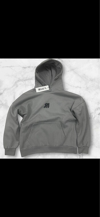 l Beden gri Renk Kapusonlu sweatshirt unisex