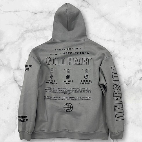 xxl Beden Unisex kapusonlu sweat oversize