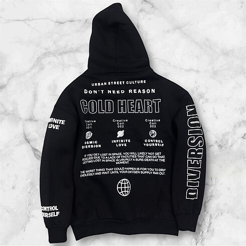 xs Beden siyah Renk Unisex kapusonlu sweat oversize
