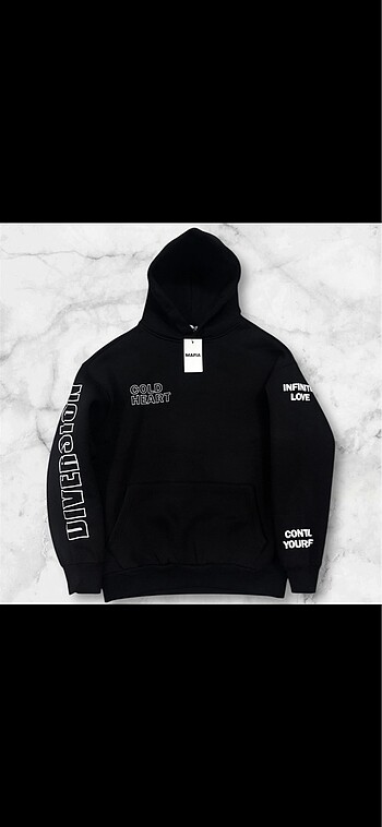 xs Beden Unisex kapusonlu sweat oversize
