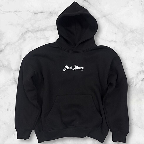 l Beden siyah Renk Unisex Kapusonlu sweatshirt oversize