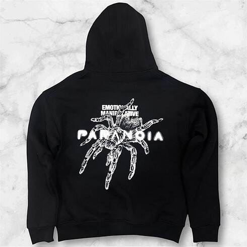 l Beden siyah Renk Unisex kapusonlu sweatshirt