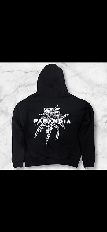 Unisex kapusonlu sweatshirt