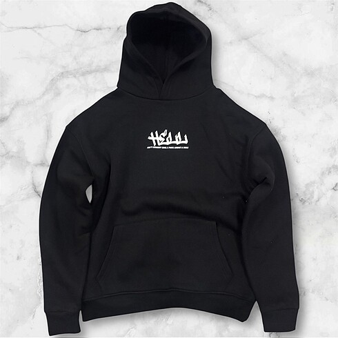 l Beden siyah Renk Unisex kapusonlu sweatshirt